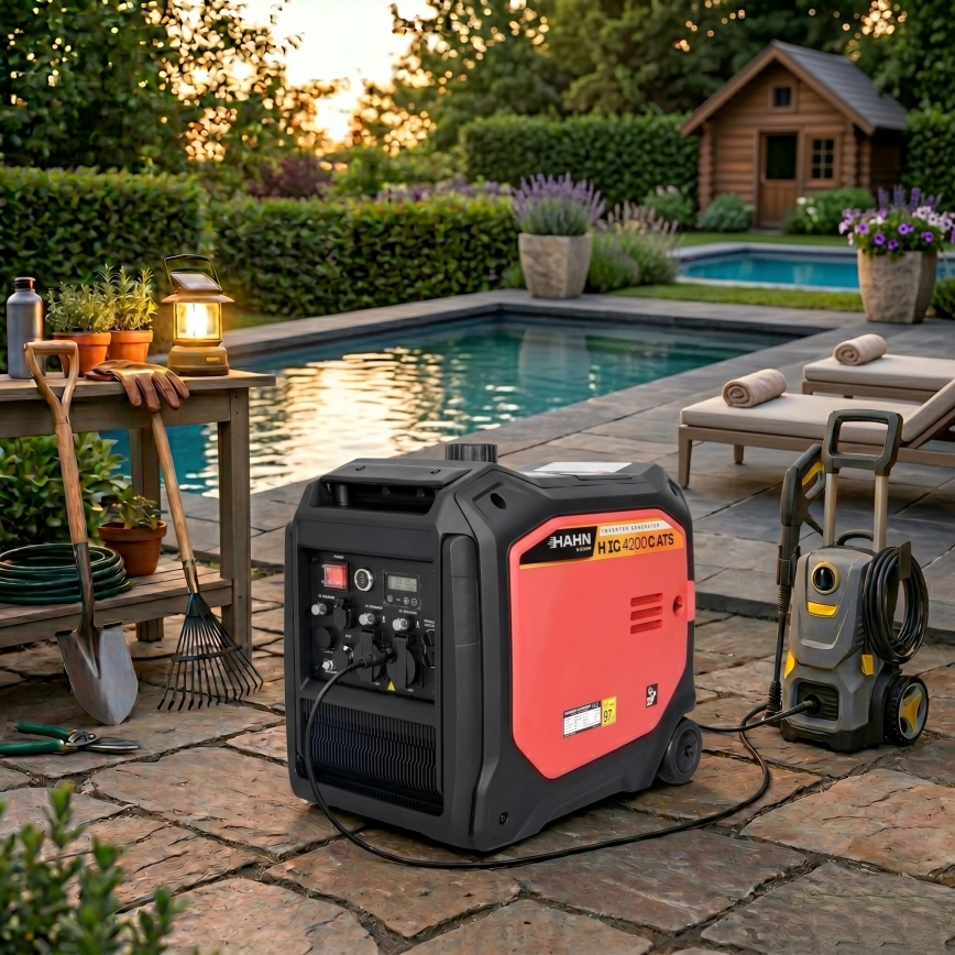Hahn & Sohn 20062 - Groupe électrogène essence/GPL H IG 4200 G ATS 4200/3800W