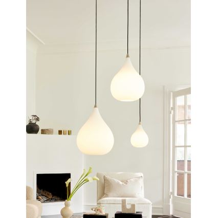 Halo Design 407931 - Suspension sur câble DROPS 1xE27/40W/230V Ø 30 cm, blanc/chrome mat