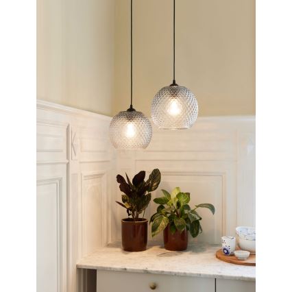 Halo Design 718436 - Suspension à câble NOBB 1xE27/40W/230V Ø 22 cm transparent