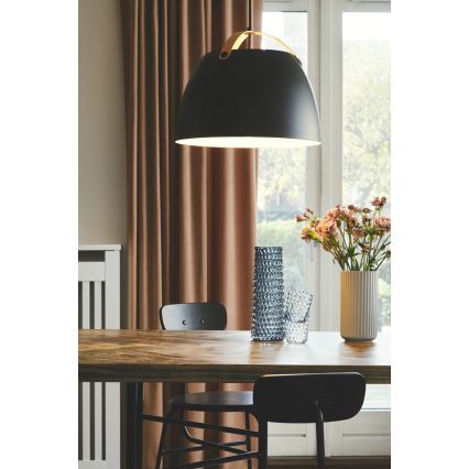 Halo Design 734887 - Suspension sur câble OSLO 1xE27/40W/230V Ø 40 cm noir/chêne
