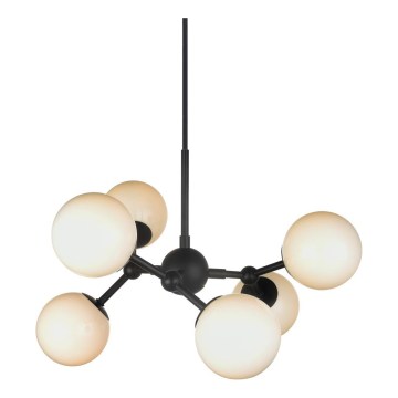 Halo Design 736546 - Suspension à câble ATOM 6xG9/28W/230V Ø 45 cm noir/blanc