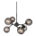 Halo Design 736553 - Suspension sur câble ATOM 6xG9/28W/230V Ø 45 cm noir/noir fumé
