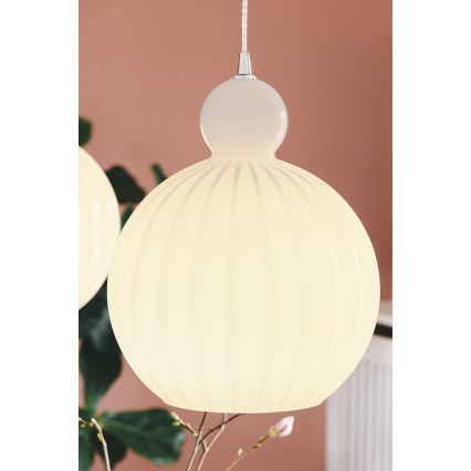 Halo Design 737321 - Suspension sur câble BALL BALL 1xE27/40W/230V Ø 32 cm blanche