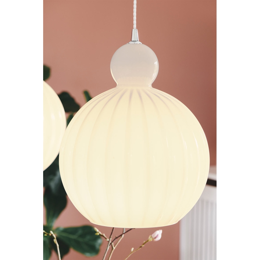 Halo Design 737321 - Suspension sur câble BALL BALL 1xE27/40W/230V Ø 32 cm blanche