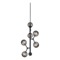 Halo Design 738854 - Suspension sur câble ATOM 6xG9/28W/230V Ø 30 cm noir/noir fumé
