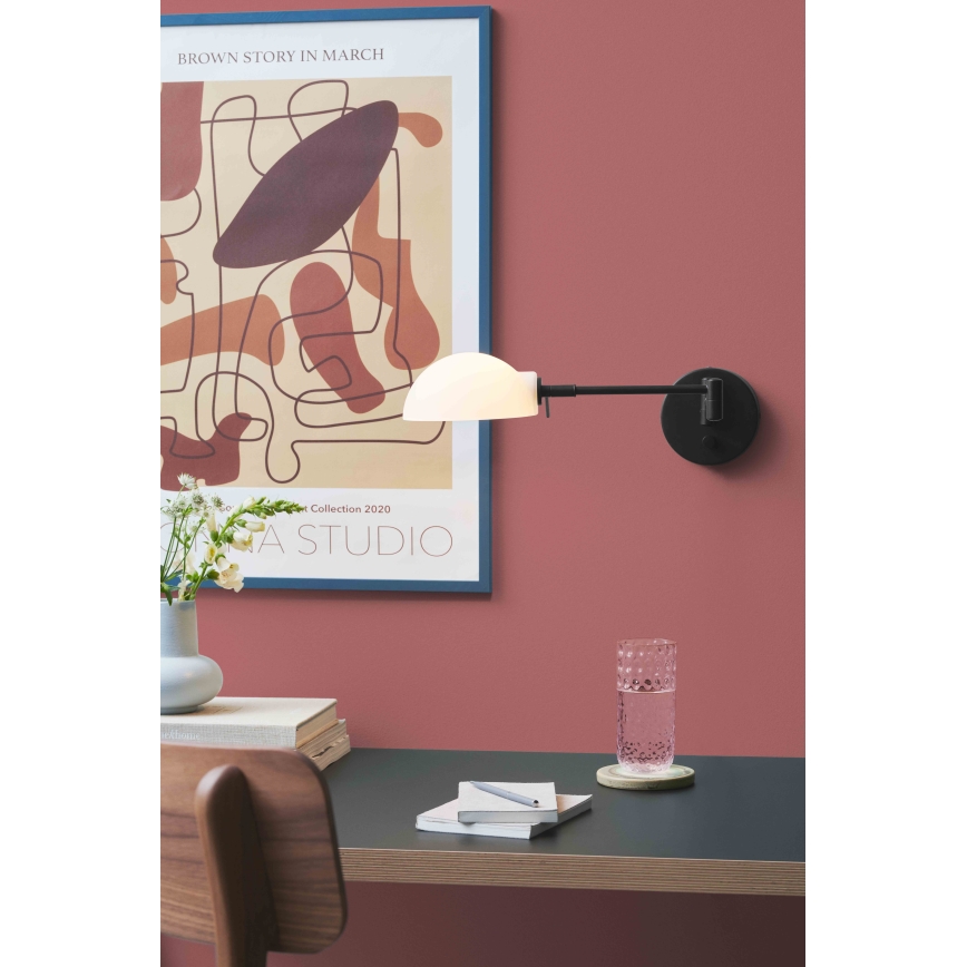 Halo Design 740215 - Applique murale KJOBENHAVN 1xG9/28W/230V noire