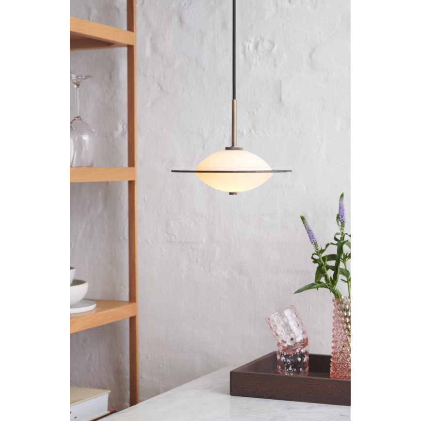 Halo Design 743599 - Suspension sur câble ORBIT 1xG9/7W/230V Ø 24 cm blanc/laiton/gris fumé
