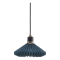 Halo Design 744060 - Suspension à câble PARIS 1xG9/28W/230V Ø 24 cm bleu/laiton/chêne