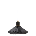Halo Design 744084 - Suspension PARIS sur câble 1xG9/28W/230V Ø 24 cm noir/laiton/chêne