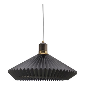 Halo Design 744299 - Suspension sur câble PARIS 1xE27/60W/230V Ø 56 cm noir/laiton/chêne