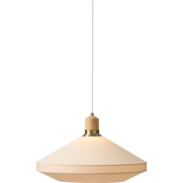 Halo Design 744305 - Suspension sur câble PARIS 1xE27/40W/230V Ø 56 cm crème/laiton/chêne