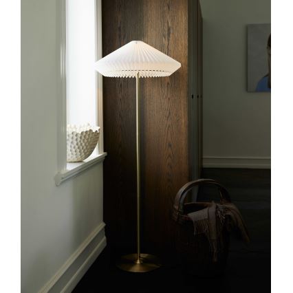 Halo Design 745050 - Lampadaire PARIS 1xE27/40W/230V laiton/blanc/chêne