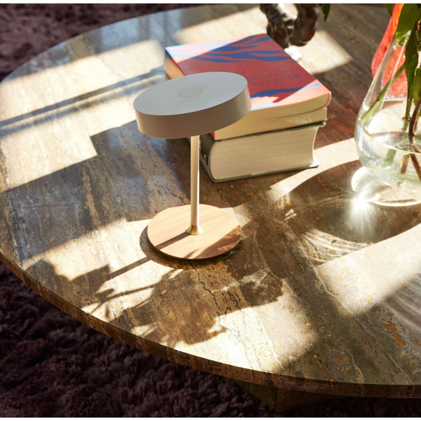 Halo Design 745760 - Lampe de table rechargeable à LED dimmable ON THE MOVE LED/2,5W/4000 mAh blanc/bois