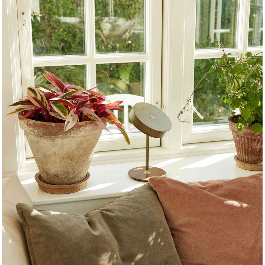 Halo Design 745784 - Lampe de table rechargeable LED à intensité variable ON THE MOVE LED/2,5W/4000 mAh laiton/bois