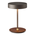 Halo Design 745791 - Lampe de table LED rechargeable et dimmable ON THE MOVE LED/2,5W/4000 mAh gris/bois