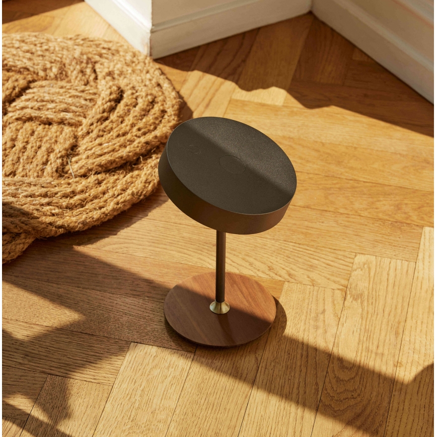 Halo Design 745791 - Lampe de table LED rechargeable et dimmable ON THE MOVE LED/2,5W/4000 mAh gris/bois