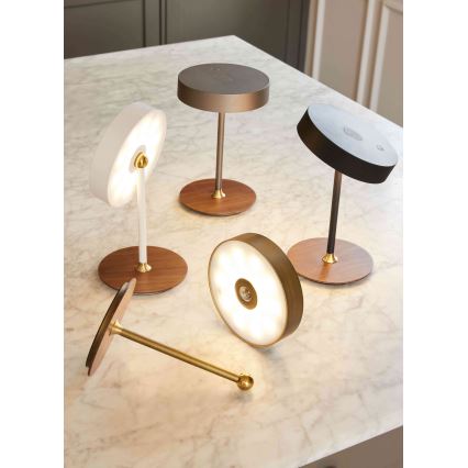Halo Design 745791 - Lampe de table LED rechargeable et dimmable ON THE MOVE LED/2,5W/4000 mAh gris/bois