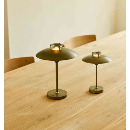 Halo Design 746149 - Lampe de table d'extérieur rechargeable et dimmable MINI STEPP LED, 1,8 W, 1600 mAh, IP44, laiton