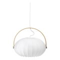 Halo Design 746347 - Suspension sur câble DC 1xE27/40W/230V Ø 40 cm blanc/chêne