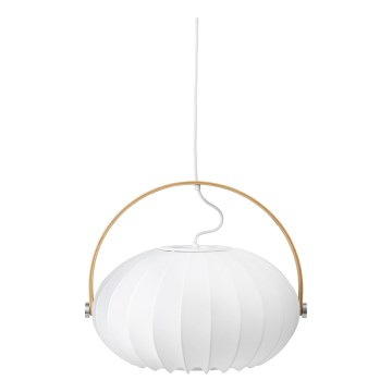 Halo Design 746347 - Suspension sur câble DC 1xE27/40W/230V Ø 40 cm blanc/chêne