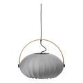 Halo Design 746354 - Suspension sur câble DC 1xE27/40W/230V Ø 40 cm gris/chêne
