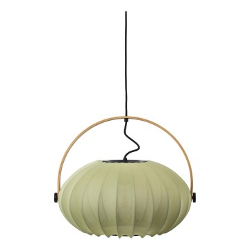 Halo Design 746361 - Suspension sur câble DC 1xE27/40W/230V Ø 40 cm vert/chêne