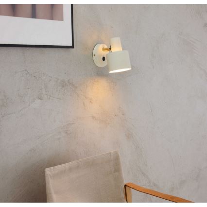 Halo Design 746873 - Applique murale orientable VOGUE 1xE27/40W/230V crème/laiton