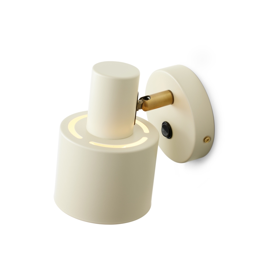 Halo Design 746873 - Applique murale orientable VOGUE 1xE27/40W/230V crème/laiton