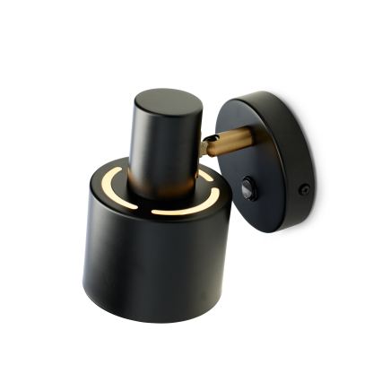 Halo Design 746880 - Applique murale orientable VOGUE 1xE27/40W/230V noir/laiton