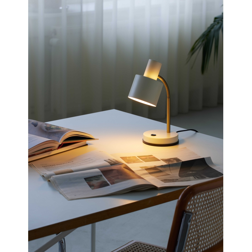 Halo Design 746910 - Lampe de table VOGUE 1xE27/40W/230V crème/laiton
