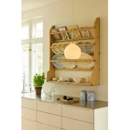 Halo Design 748068 - Suspension sur câble TOSCANA 1xE27/40W/230V Ø 36 cm crème/laiton