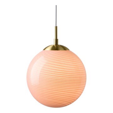 Halo Design 748372 - Suspension sur câble CANDY 1xE27/25W/230V Ø 20 cm rose/laiton