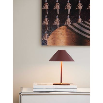 Halo Design 800834 - Lampe de table d'extérieur LED dimmable rechargeable HYGGE LED/3W/4000 mAh IP54 bordeaux