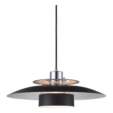 Halo Design 990259 - Suspension sur câble SORUP 1xE27/40W/230V Ø 40 cm noir/chrome brillant