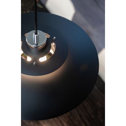 Halo Design 990259 - Suspension sur câble SORUP 1xE27/40W/230V Ø 40 cm noir/chrome brillant