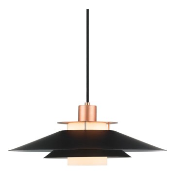 Halo Design 990785 - Suspension RIVOLI sur câble 1xE27/40W/230V Ø 40 cm noir/cuivré
