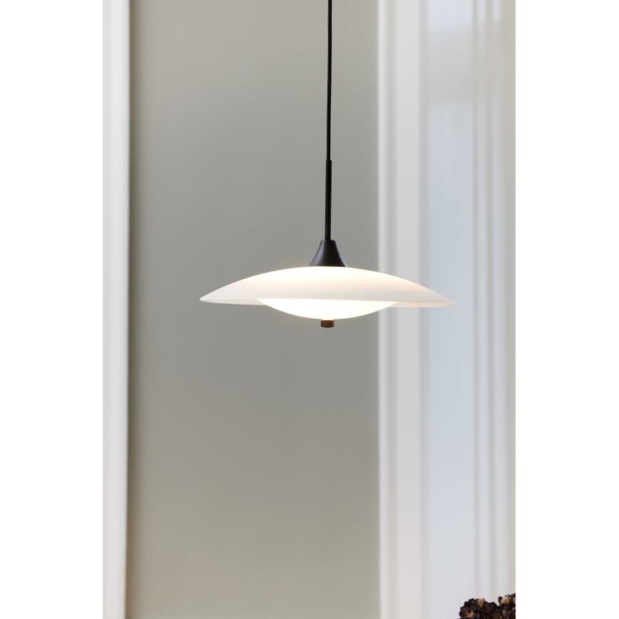 Halo Design 991294 - Suspension sur câble BARONI 2xG9/18W/230V Ø 35 cm blanc/noir