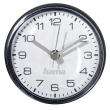 Hama - Horloge de salle de bain avec ventouse 1xAAA IPX4 noir
