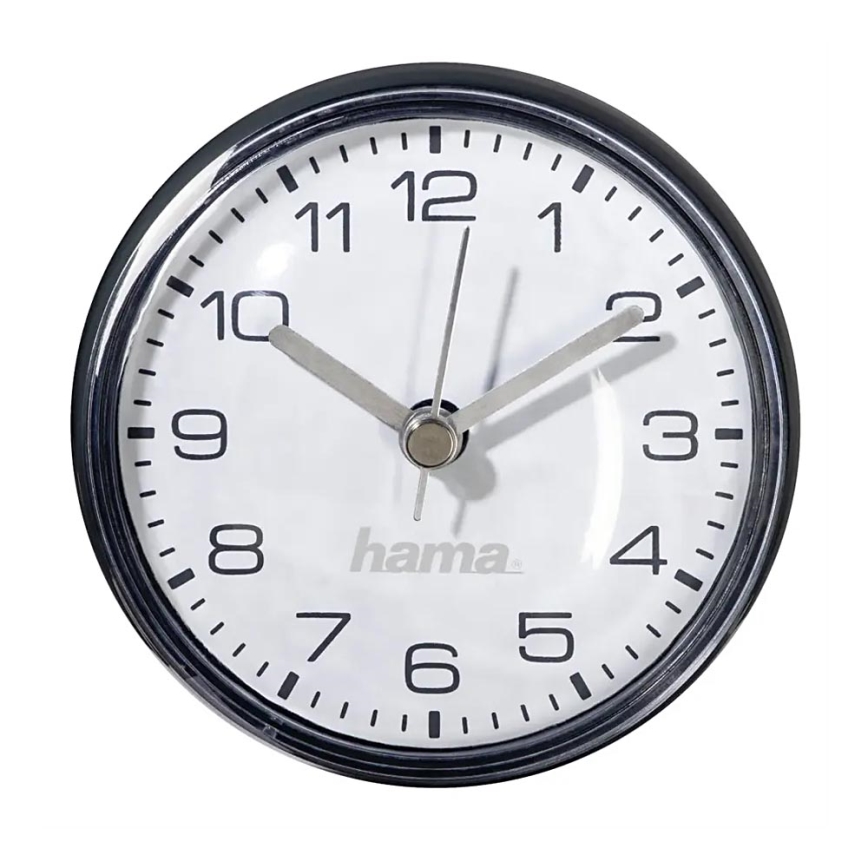 Hama - Horloge de salle de bain avec ventouse 1xAAA IPX4 noir
