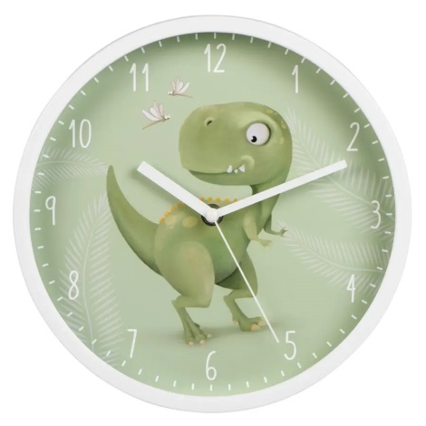 Hama - Horloge murale enfant 1xAA dinosaure