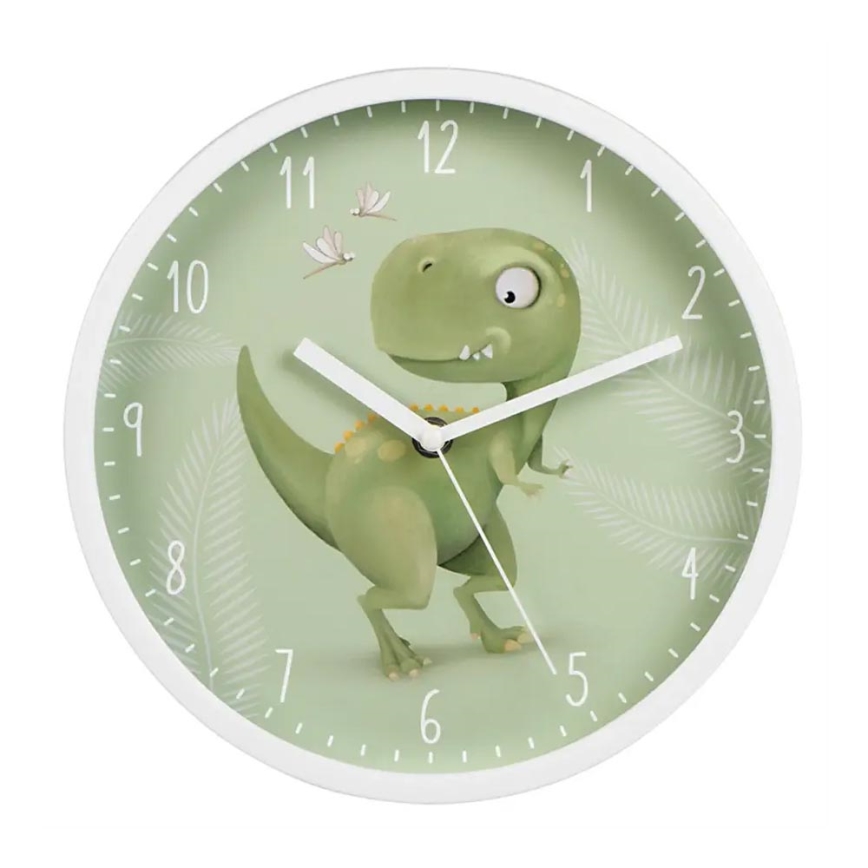 Hama - Horloge murale enfant 1xAA dinosaure