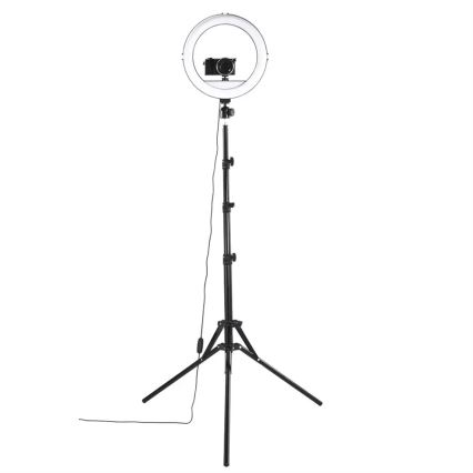 Hama - Ring light à intensité variable avec un trépied LED/10W/5V d. 30 cm + Télécommande