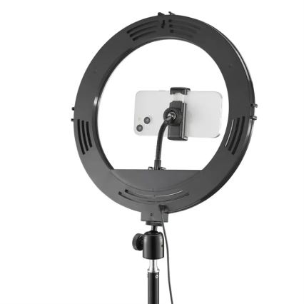 Hama - Ring light à intensité variable avec un trépied LED/10W/5V d. 30 cm + Télécommande