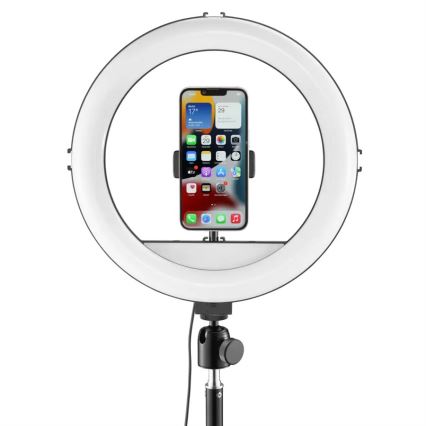 Hama - Ring light à intensité variable avec un trépied LED/10W/5V d. 30 cm + Télécommande