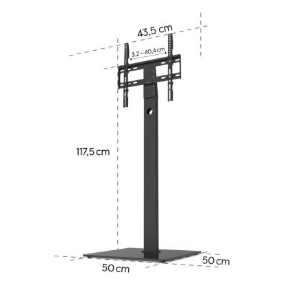 Hama - Support de sol pour TV 32-65 noir