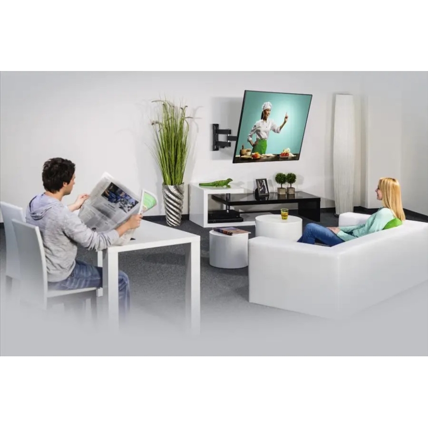 Hama - Support mural pour TV avec un bras articulé 19-48 noir