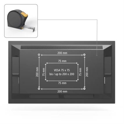 Hama - Support mural pour TV avec un bras articulé 19-48 noir