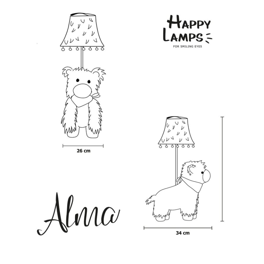 Happy Lamps - Lampe de table enfant ALMA LED/5,4W/230V lama