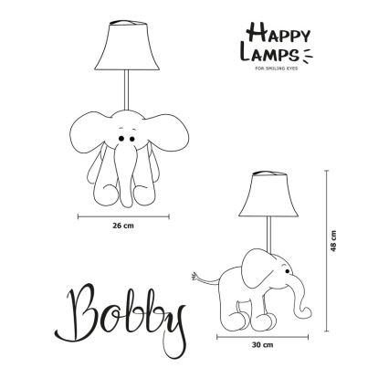 Happy Lamps - Lampe de table enfant BOBBY LED/5,4W/230V éléphant