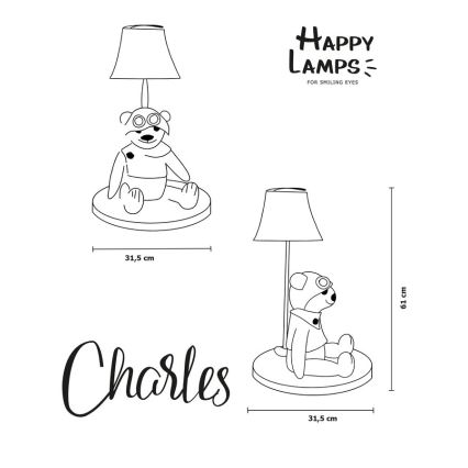 Happy Lamps - Lampe de table enfant CHARLES LED/5,4W/230V ours